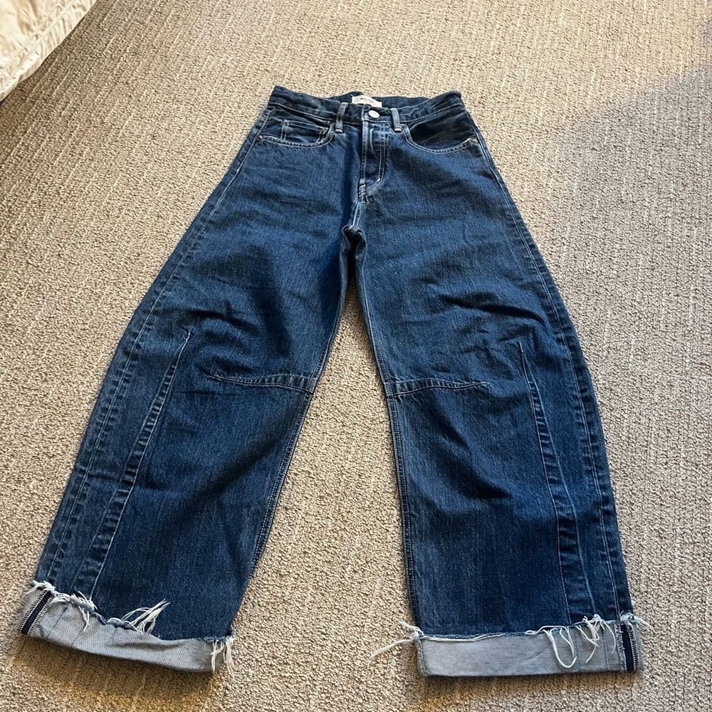 Moussy Dark Blue Flare Jeans